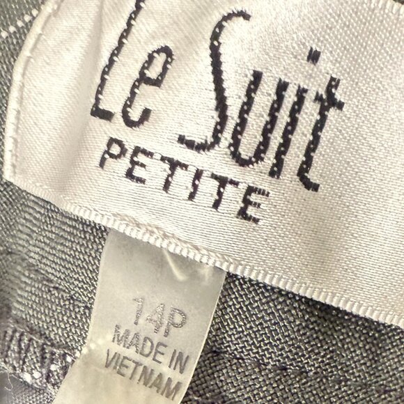 Le Suit Gray and White Window Pane with Women’s Suit 14 Petite - Picture 6 of 14